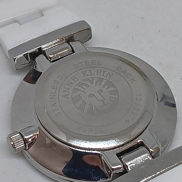 Anne Klein 12/2275SVST Women's 30mm White Ceramic Watch & Bracelet Set - Picture 10 of 12